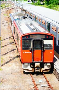 男鹿線の電車 男鹿線の電車 男鹿線,電車,男鹿駅の写真素材