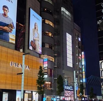 銀座の風景 銀座の風景 銀座,夜景,イルミネーションの写真素材