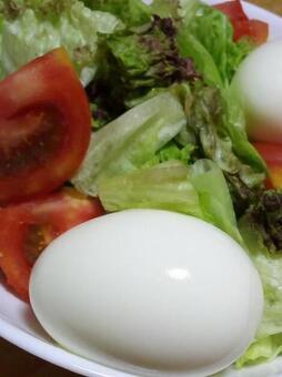 Boiled eggs and salad, boiled egg, boiled egg, egg, JPG