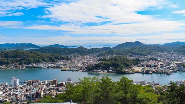 尾道　千光寺頂上展望台PEAKからの景色 尾道市,千光寺頂上展望台,peak（ピーク）の写真素材