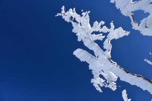 雪景色 雪山,雪,登山の写真素材