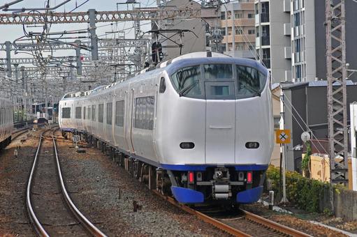 ２８１系　特急はるか　関西空港 乗合,旅客,のりものの写真素材