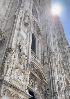ドゥオーモ ドゥオーモ ドゥオーモ,ミラノ,ミラノ大聖堂の写真素材
