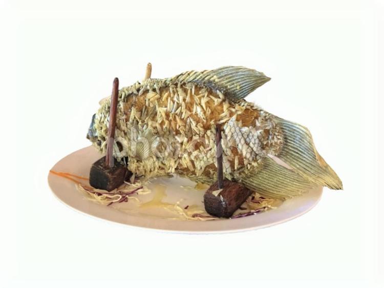 ベトナム料理 ベトナム,魚,揚げ魚の写真素材