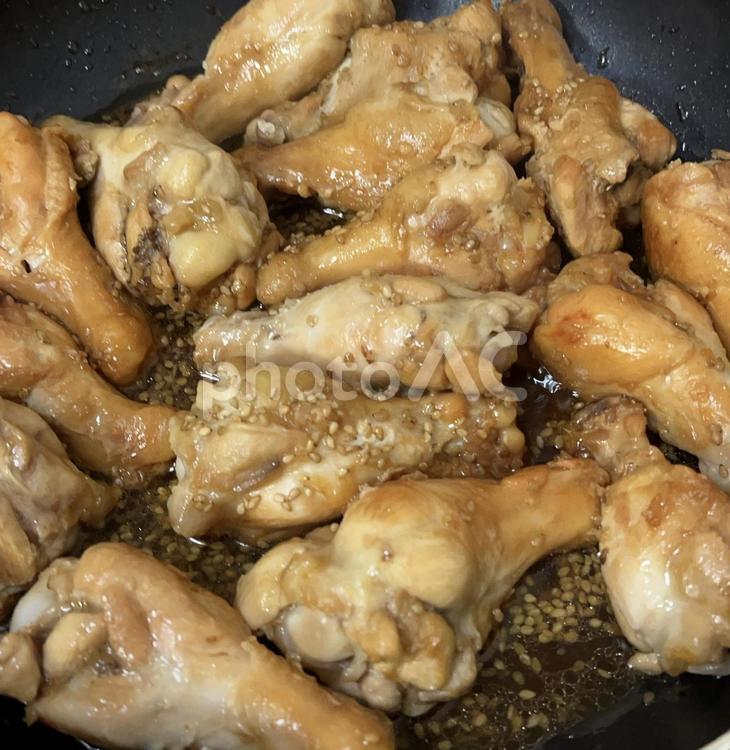 手羽元の照り焼き フード,鍋,冬の写真素材