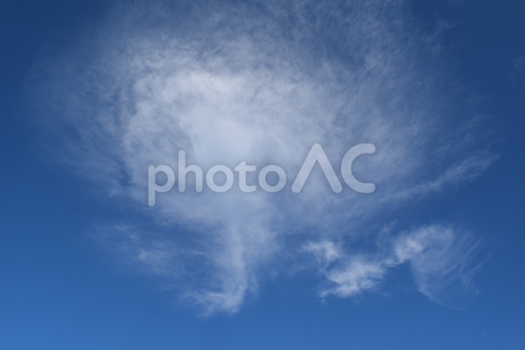 雲の表情　青空と白い雲 空,雲,青の写真素材