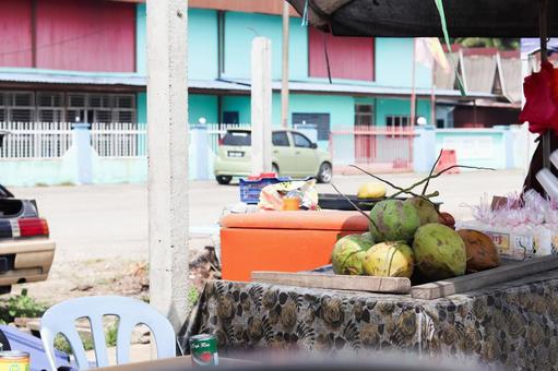 Photo, coconut, opening a store, a stall, 