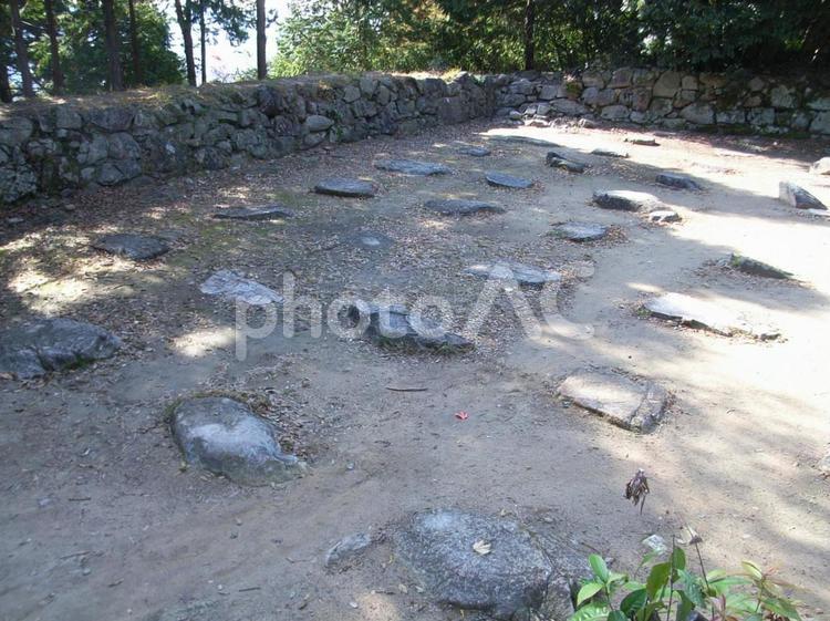安土城天主台 安土城,安土城跡の写真素材
