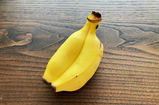 双子のバナナ バナナ,果物,フルーツの写真素材