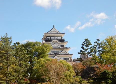 【風景写真】福山城が見える風景 福山城,天守閣,天守の写真素材