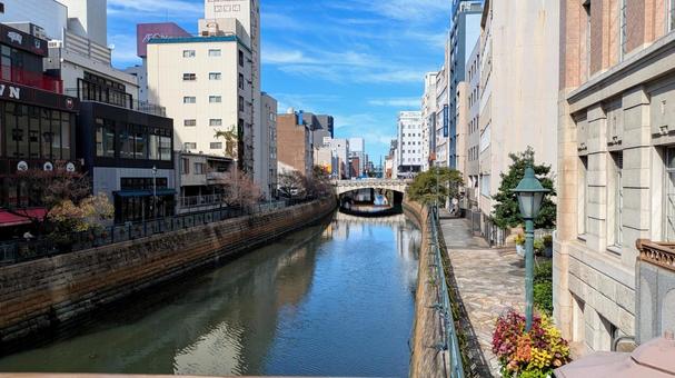 名古屋納屋橋からの風景 名古屋納屋橋からの風景 名古屋,納屋橋,都会の写真素材