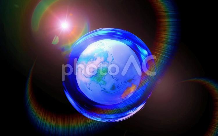 宇宙イメージ素材/地球環境保全 地球,太陽,太陽系の写真素材