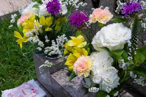 供花 供花 供花,お墓参り,お盆の写真素材