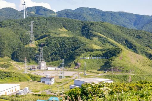 龍飛埼灯台からの青函トンネル龍飛基地 龍飛埼灯台からの青函トンネル龍飛基地の写真