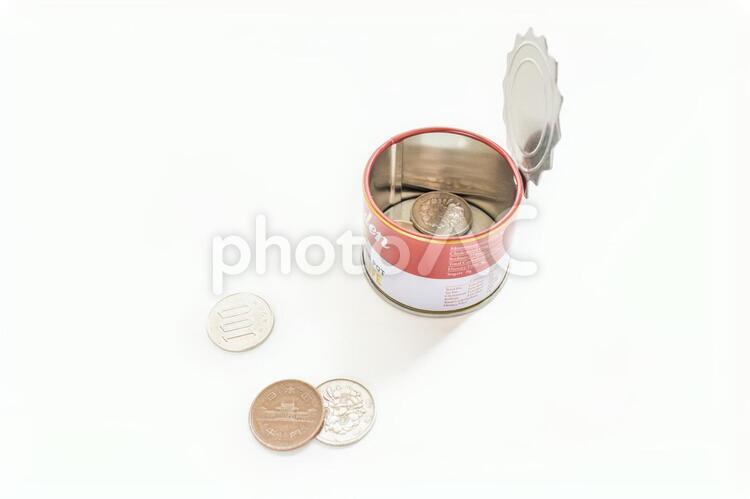 缶 投げ銭 06 缶 投げ銭 06 投げ銭,小銭,硬貨の写真素材