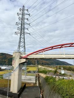 11月末の昼間　晩秋の福井県の郊外の景色 11月末,晩秋,福井県の写真素材