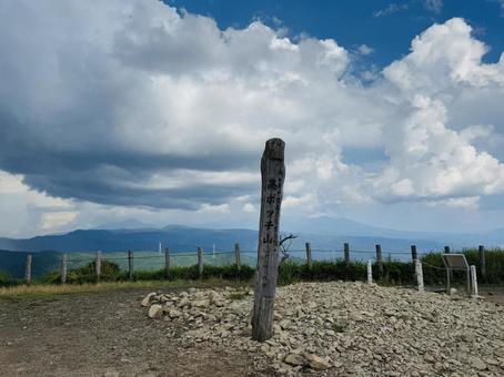 高ボッチ山 空,自然,景色の写真素材