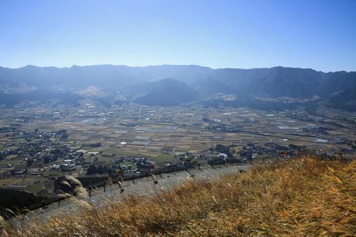 南阿蘇パノラマライン展望所からの風景 南阿蘇パノラマライン展望所からの風景 南阿蘇パノラマライン展望所,南阿蘇,パノラマラインの写真素材