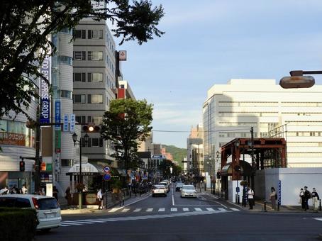 福島駅東口駅前通り 福島駅東口駅前通り 福島市,福島駅,駅前通りの写真素材