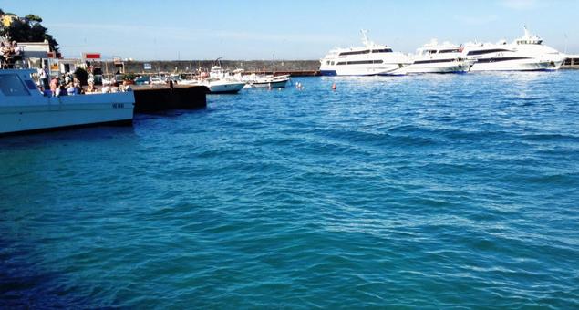 Photo, italy, naples, blue sea, 