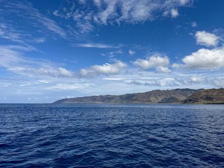 ハワイの海と西海岸 ハワイ,アメリカ,オアフ島の写真素材