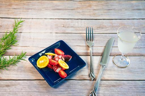 前菜～マリネ・カトラリー・グラス～ オードブル,アペタイザー,パーティーの写真素材