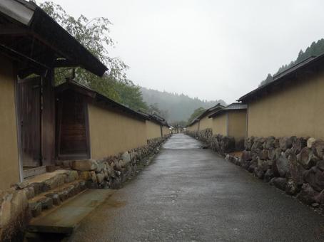 雨の一乗谷 雨の一乗谷 一乗谷,福井,朝倉の写真素材