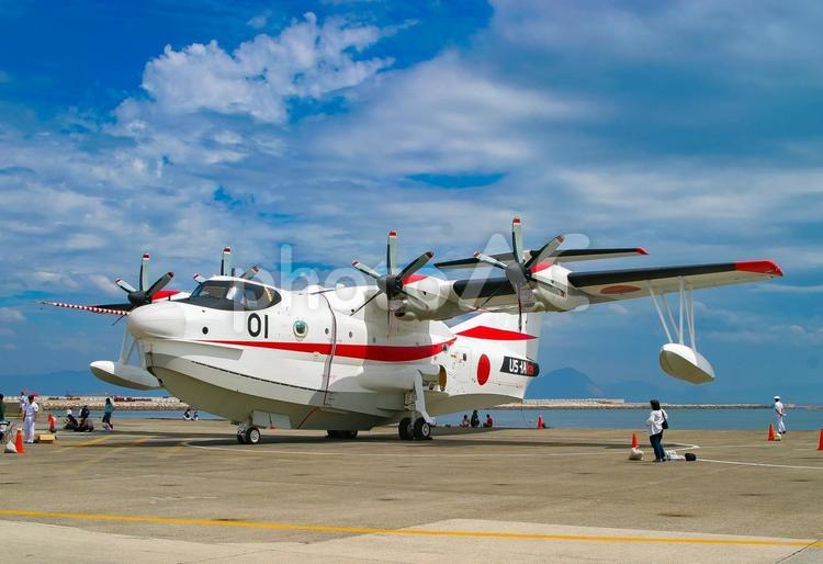 海上自衛隊の飛行艇US-2初号機 自衛隊,海上自衛隊,ミリタリーの写真素材