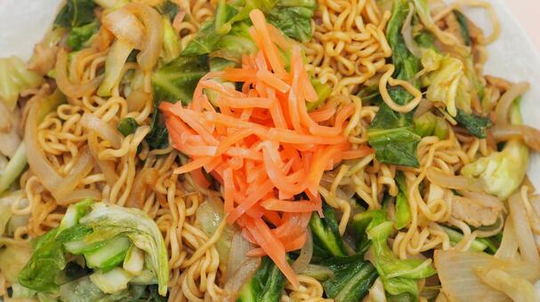 ソース焼きそば・家庭料理（マクロ撮影） ソース,焼きそば,麺料理の写真素材