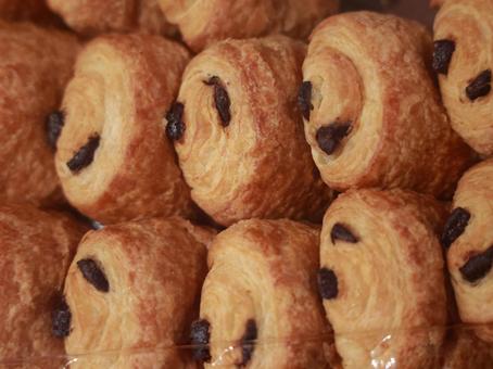たくさんのパン チョコパン,手作り,お菓子の写真素材
