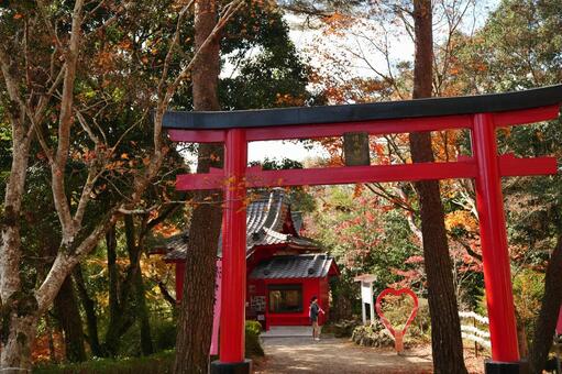 鹿児島県伊佐市の曽木の滝公園の清水神社 鹿児島県,伊佐市,曽木の滝公園の写真素材