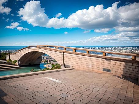 オシャレな外国風の橋 オシャレな外国風の橋の写真