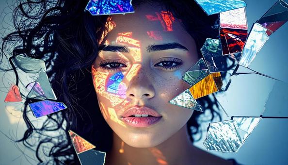 女性のアートポートレート 女性のアートポートレートの写真
