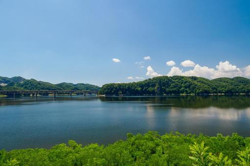 ダム湖の風景⑵ ダム湖の風景⑵ 湖,釜房湖,ダム湖の写真素材