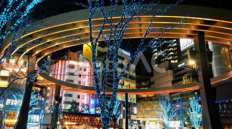 池袋駅前クリスマス・池袋西口公園・豊島区 クリスマス,イルミネーション,池袋西口公園の写真素材