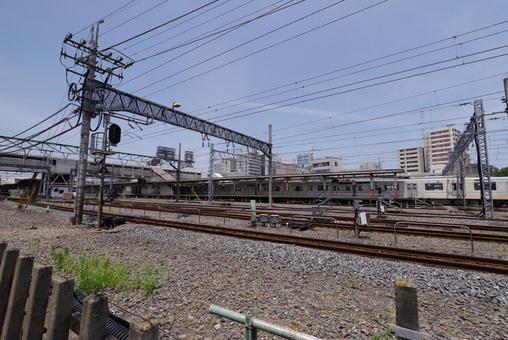 Photo, kasukabe station, electric train, station, 