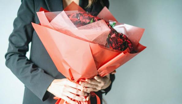 赤い花のギフト 赤い花のギフトの写真