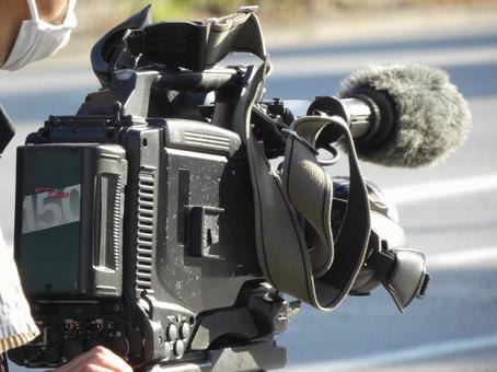 テレビカメラ テレビカメラ カメラ,テレビカメラ,報道の写真素材