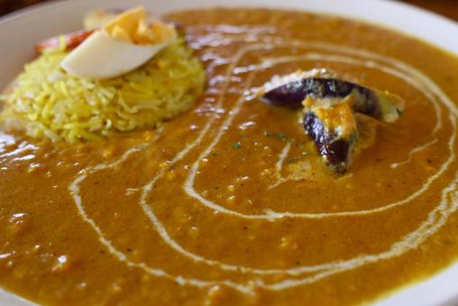 カレー店のナス入りキーマインドカレー カレー店のナス入りキーマインドカレーの写真