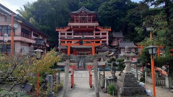 広島県-草戸稲荷神社-本殿と鳥居 広島県-草戸稲荷神社-本殿と鳥居の写真