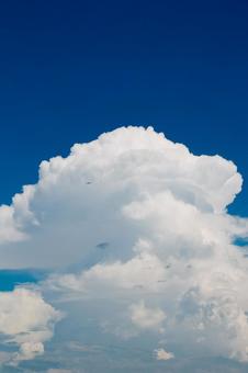 Blue sky, cumulonimbus clouds and airplane, JPG Blue sky, cumulonimbus clouds and airplane, JPG