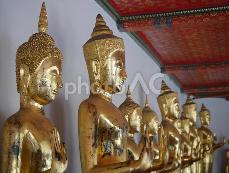 タイ　仏像　文化　金 おすすめ,アジア,タイの写真素材