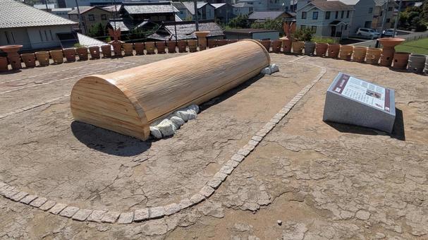 しだみ古墳群の木簡模型 しだみ古墳群の木簡模型 愛知県,しだみ古墳群,古墳の写真素材