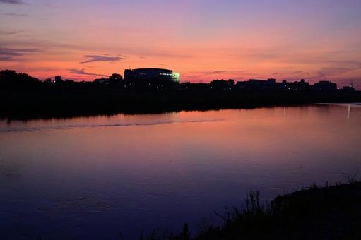 Photo, breaking dawn, early morning, sunrise, 
