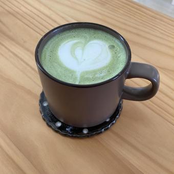 抹茶ラテ〜ハートラテアート 抹茶ラテ〜ハートラテアートの写真