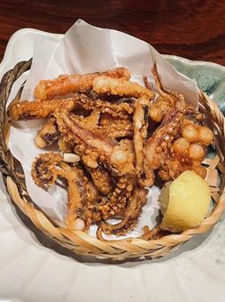 イカゲソ唐揚げ イカゲソ唐揚げの写真