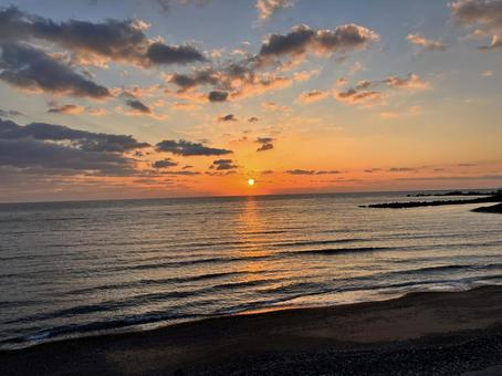 夕陽 夕陽の写真