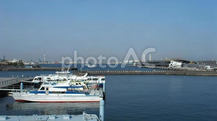 横浜港・大さん橋埠頭（神奈川県・横浜市） 大さん橋埠頭,横浜港,海の写真素材