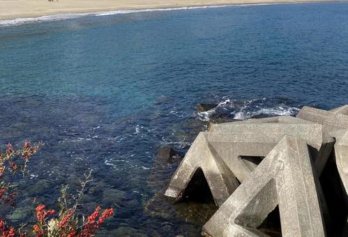 2月の海 2月の海 海,青,波の写真素材
