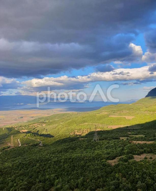 ギリシャの田舎の景色 旅,ギリシャ,ヨーロッパの写真素材